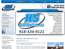 Tablet Screenshot of hsfieldservices.com